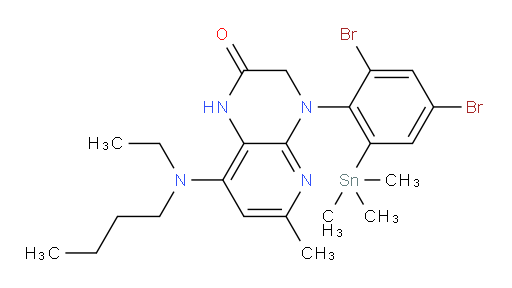 8-(butyl(ethyl)amino)-4-(2,4-dibromo-6-(trimethylstannyl)phenyl)-6-methyl-3,4-dihydropyrido[2,3-b]pyrazin-2(1H)-one