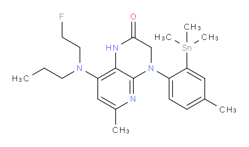 8-((2-fluoroethyl)(propyl)amino)-6-methyl-4-(4-methyl-2-(trimethylstannyl)phenyl)-3,4-dihydropyrido[2,3-b]pyrazin-2(1H)-one