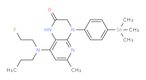 8-((2-fluoroethyl)(propyl)amino)-6-methyl-4-(4-(trimethylstannyl)phenyl)-3,4-dihydropyrido[2,3-b]pyrazin-2(1H)-one