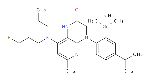 8-((3-fluoropropyl)(propyl)amino)-4-(4-isopropyl-2-(trimethylstannyl)phenyl)-6-methyl-3,4-dihydropyrido[2,3-b]pyrazin-2(1H)-one