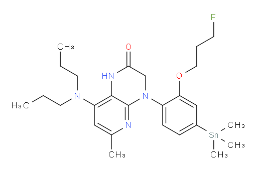8-(dipropylamino)-4-(2-(3-fluoropropoxy)-4-(trimethylstannyl)phenyl)-6-methyl-3,4-dihydropyrido[2,3-b]pyrazin-2(1H)-one