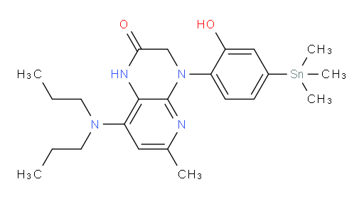 8-(dipropylamino)-4-(2-hydroxy-4-(trimethylstannyl)phenyl)-6-methyl-3,4-dihydropyrido[2,3-b]pyrazin-2(1H)-one