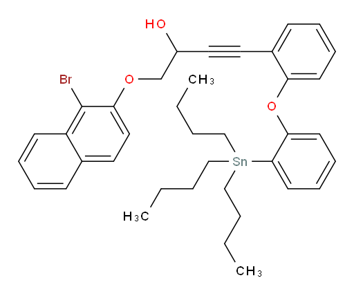 1-((1-溴萘-2-氧基))-4-(2-(2-(三丁基锡基)苯氧基)苯基)丁-3-炔-2-醇