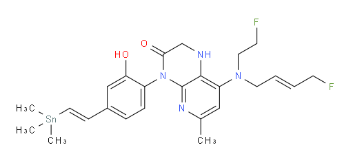 8-(((E)-4-氟丁-2-烯-1-基)(2-氟乙基)氨基)-4-(2-羟基-4-((E)-2-(三甲基锡基)乙烯基)苯基)-6-甲基-1,2-二氢吡啶并[2,3-b]吡嗪-3(4H)-酮