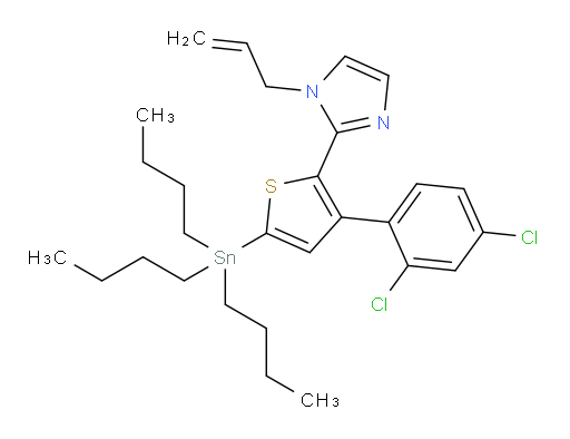 1-allyl-2-(3-(2,4-dichlorophenyl)-5-(tributylstannyl)thiophen-2-yl)-1H-imidazole