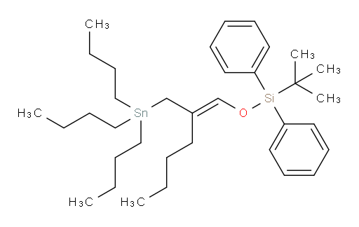 (E)-tert-butyldiphenyl((2-((tributylstannyl)methyl)hex-1-en-1-yl)oxy)silane