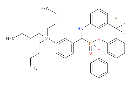 diphenyl ((3-(tributylstannyl)phenyl)((3-(trifluoromethyl)phenyl)amino)methyl)phosphonate