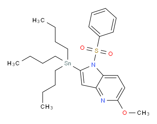 5-甲氧基-1-(苯基磺酰基)-2-(三丁基锡基)-1H-吡咯并[3,2-b]吡啶