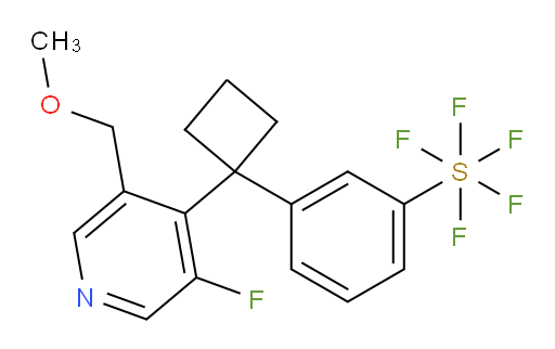 3-(1-(3-fluoro-5-(methoxymethyl)pyridin-4-yl)cyclobutyl)(pentafluoromercapto)benzene