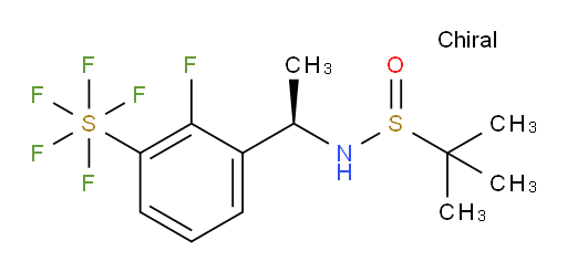 N-((R)-1-(2-fluoro-3-(pentafluoromercapto)phenyl)ethyl)-2-methylpropane-2-sulfinamide
