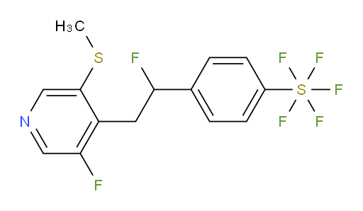 4-(1-fluoro-2-(3-fluoro-5-(methylthio)pyridin-4-yl)ethyl)(pentafluoromercapto)benzene
