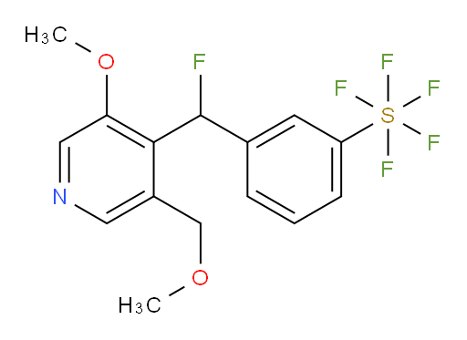 3-(fluoro(3-methoxy-5-(methoxymethyl)pyridin-4-yl)methyl)(pentafluoromercapto)benzene