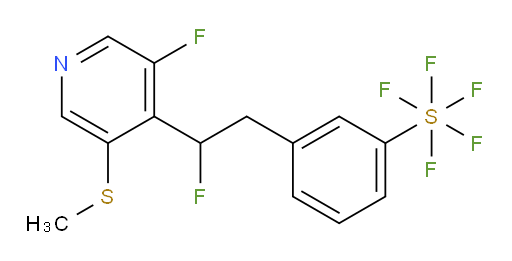 3-(2-fluoro-2-(3-fluoro-5-(methylthio)pyridin-4-yl)ethyl)(pentafluoromercapto)benzene