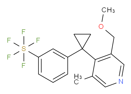 3-(1-(3-(methoxymethyl)-5-methylpyridin-4-yl)cyclopropyl)(pentafluoromercapto)benzene
