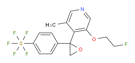 4-(2-(3-(2-fluoroethoxy)-5-methylpyridin-4-yl)oxiran-2-yl)(pentafluoromercapto)benzene