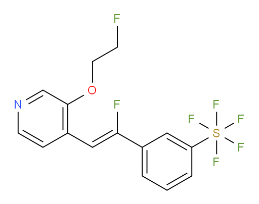 (Z)-3-(1-fluoro-2-(3-(2-fluoroethoxy)pyridin-4-yl)vinyl)(pentafluoromercapto)benzene
