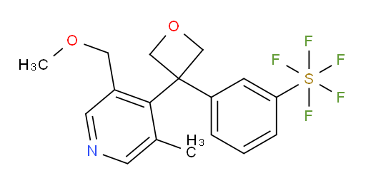 3-(3-(3-(methoxymethyl)-5-methylpyridin-4-yl)oxetan-3-yl)(pentafluoromercapto)benzene