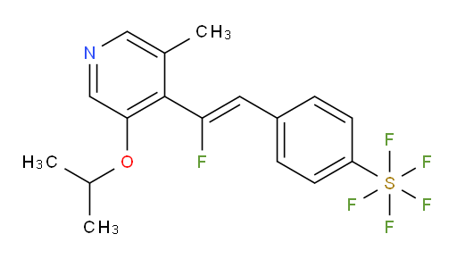 (Z)-4-(2-fluoro-2-(3-isopropoxy-5-methylpyridin-4-yl)vinyl)(pentafluoromercapto)benzene