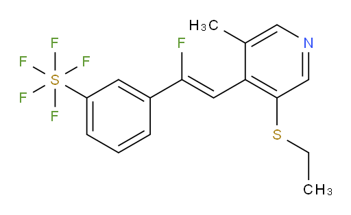 (Z)-3-(2-(3-(ethylthio)-5-methylpyridin-4-yl)-1-fluorovinyl)(pentafluoromercapto)benzene