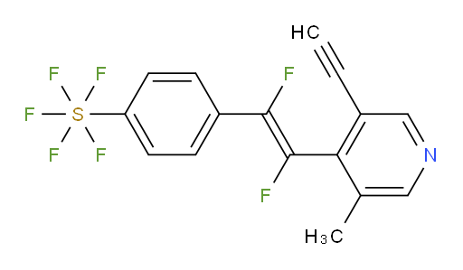 (E)-4-(2-(3-ethynyl-5-methylpyridin-4-yl)-1,2-difluorovinyl)(pentafluoromercapto)benzene