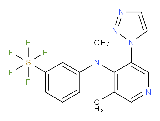 3-(methyl(3-methyl-5-(1H-1,2,3-triazol-1-yl)pyridin-4-yl)amino)(pentafluoromercapto)benzene
