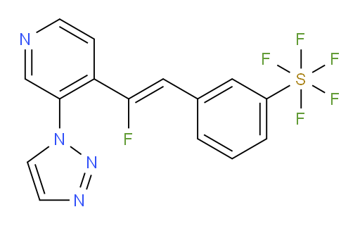 (Z)-3-(2-(3-(1H-1,2,3-triazol-1-yl)pyridin-4-yl)-2-fluorovinyl)(pentafluoromercapto)benzene