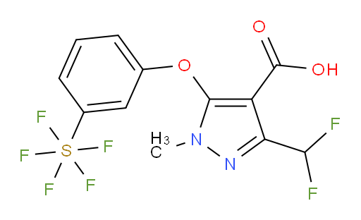 3-(difluoromethyl)-5-(3-(pentafluoromercapto)phenoxy)-1-methyl-1H-pyrazole-4-carboxylic acid