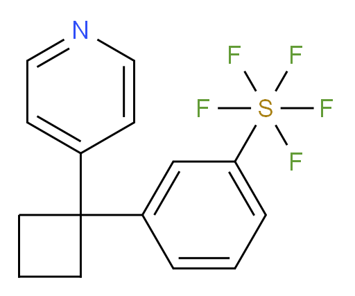3-(1-(pyridin-4-yl)cyclobutyl)(pentafluoromercapto)benzene