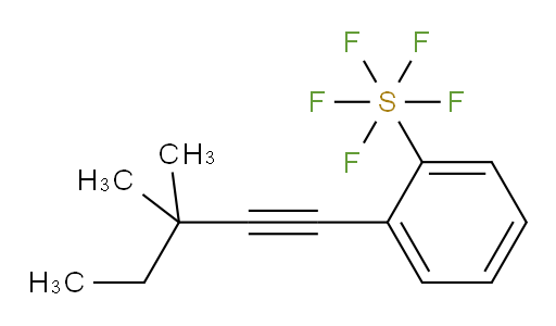2-(3,3-dimethylpent-1-yn-1-yl)(pentafluoromercapto)benzene
