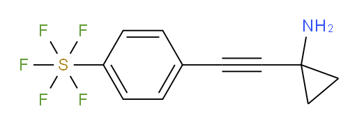 4-((1-aminocyclopropyl)ethynyl)(pentafluoromercapto)benzene