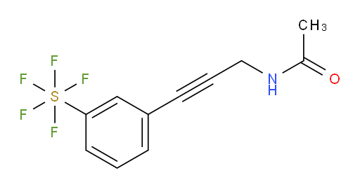 N-(3-(3-(pentafluoromercapto)phenyl)prop-2-yn-1-yl)acetamide