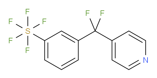 3-(difluoro(pyridin-4-yl)methyl)(pentafluoromercapto)benzene