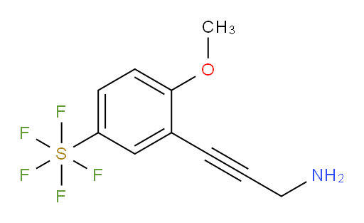 3-(3-aminoprop-1-yn-1-yl)-4-methoxy(pentafluoromercapto)benzene