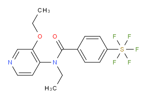 N-(3-ethoxypyridin-4-yl)-N-ethyl-4-(pentafluoromercapto)benzamide