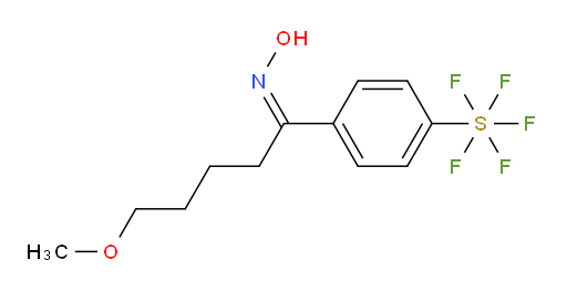 (Z)-1-(4-(pentafluoromercapto)phenyl)-5-methoxypentan-1-one oxime
