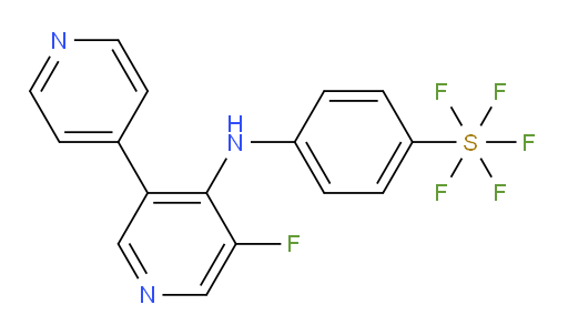 4-((5-fluoro-[3,4'-bipyridin]-4-yl)amino)(pentafluoromercapto)benzene