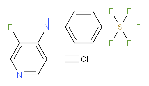 4-((3-ethynyl-5-fluoropyridin-4-yl)amino)(pentafluoromercapto)benzene