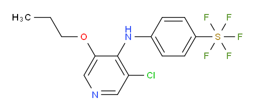 4-((3-chloro-5-propoxypyridin-4-yl)amino)(pentafluoromercapto)benzene