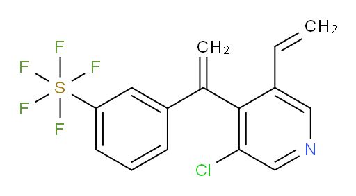 3-(1-(3-chloro-5-vinylpyridin-4-yl)vinyl)(pentafluoromercapto)benzene