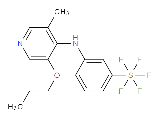3-((3-methyl-5-propoxypyridin-4-yl)amino)(pentafluoromercapto)benzene