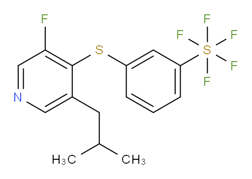 3-((3-fluoro-5-isobutylpyridin-4-yl)thio)(pentafluoromercapto)benzene