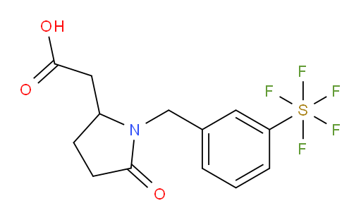 2-(1-(3-(pentafluoromercapto)benzyl)-5-oxopyrrolidin-2-yl)acetic acid