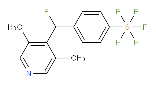 4-((3,5-dimethylpyridin-4-yl)fluoromethyl)(pentafluoromercapto)benzene