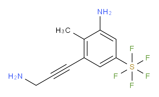 3-amino-5-(3-aminoprop-1-yn-1-yl)-4-methyl(pentafluoromercapto)benzene