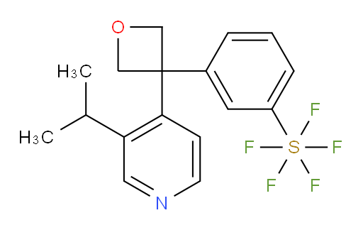 3-(3-(3-isopropylpyridin-4-yl)oxetan-3-yl)(pentafluoromercapto)benzene