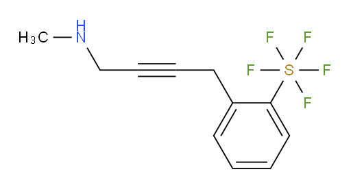 2-(4-(methylamino)but-2-yn-1-yl)(pentafluoromercapto)benzene