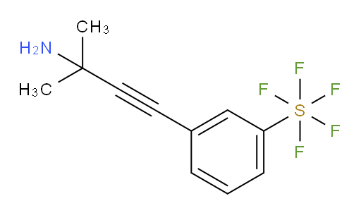 3-(3-amino-3-methylbut-1-yn-1-yl)(pentafluoromercapto)benzene