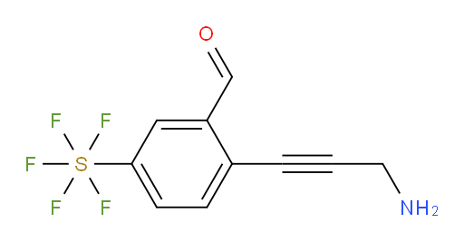 2-(3-aminoprop-1-yn-1-yl)-5-(pentafluoromercapto)benzaldehyde