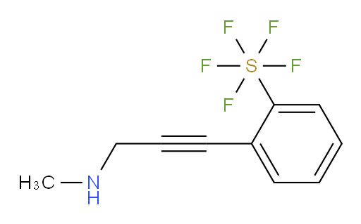 2-(3-(methylamino)prop-1-yn-1-yl)(pentafluoromercapto)benzene