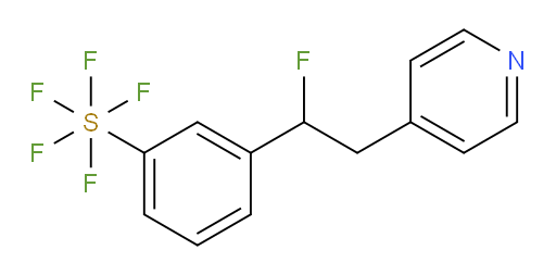3-(1-fluoro-2-(pyridin-4-yl)ethyl)(pentafluoromercapto)benzene